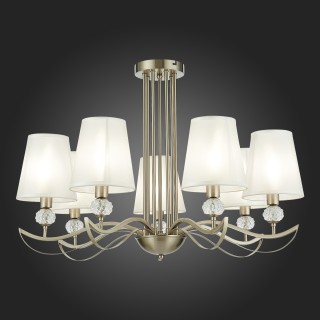 SLE111203-07 Люстра подвесная Никель, прозрачный/Белый E14 7*40W BERGAMO-foto7