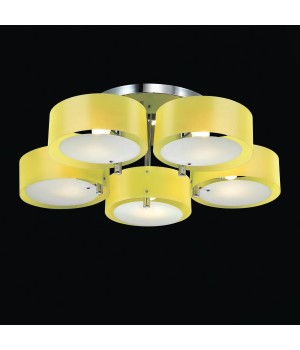 SL483.092.05 Люстра потолочная Хром/Желтый E27 5*60W FORESTA-foto2