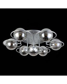 SL418.172.07 Люстра потолочная Серебристый/Дымчатый E27 7*60W GALIO-foto5