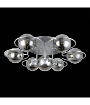 SL418.172.07 Люстра потолочная Серебристый/Дымчатый E27 7*60W GALIO-foto5