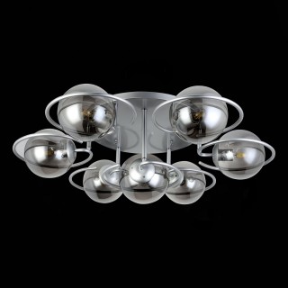 SL418.172.07 Люстра потолочная Серебристый/Дымчатый E27 7*60W GALIO-foto5