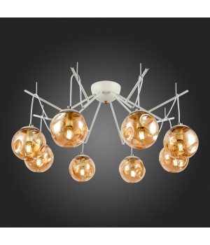 SLE110202-08 Люстра подвесная Белый/Янтарный E14 8*40W CALLETTA-foto7