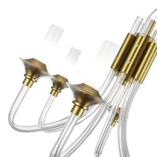 SL1241.203.06 Люстра подвесная ST-Luce Золотистый/Белый E14 6*40W VETRANO-foto3