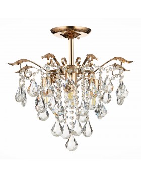 SLE160202-04 Светильник потолочный Французское золото/Прозрачный E27 4*60W KRISTO-foto2