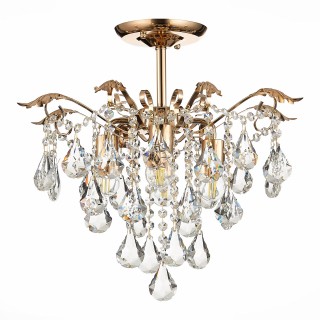 SLE160202-04 Светильник потолочный Французское золото/Прозрачный E27 4*60W KRISTO-foto2