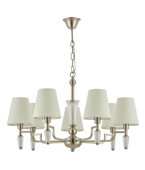 SLE105503-07 Люстра подвесная Никель/Белый E14 7*40W REIMO-foto2