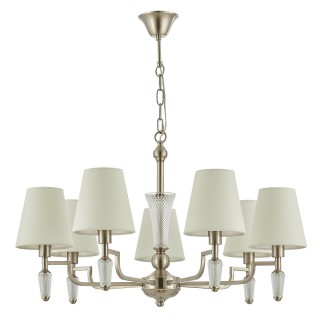 SLE105503-07 Люстра подвесная Никель/Белый E14 7*40W REIMO-foto2