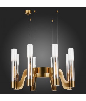 SL1235.303.08 Люстра подвесная ST-Luce Латунь/Хром, Прозрачный E14 8*40W ETTORE-foto6