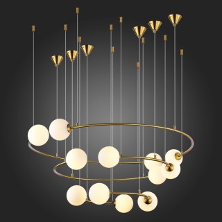 SL1186.303.12 Светильник подвесной ST-Luce Латунь/Молочный G9 12*5W ARKOS-foto6