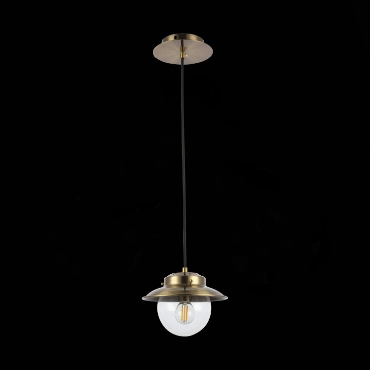 SLE110103-01 Светильник подвесной Античная бронза/Прозрачный E14 1*40W GARONNI