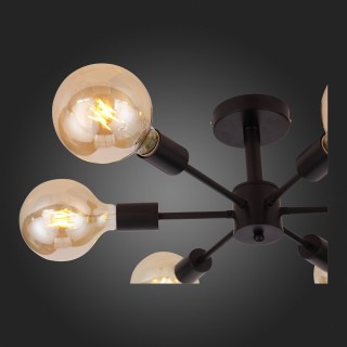 SL419.402.06 Люстра потолочная Черный E27 6*60W ANO-foto10