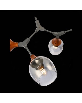 SLE113402-05 Люстра потолочная Серый, Темное дерево/Зеркальный E27 5*60W CIOTOLLA-foto6