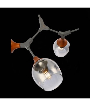 SLE113402-05 Люстра потолочная Серый, Темное дерево/Зеркальный E27 5*60W CIOTOLLA-foto6