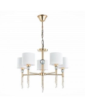 SLE105153-05 Светильник подвесной Золотистый/Белый E27 5*60W PRIMMA-foto2