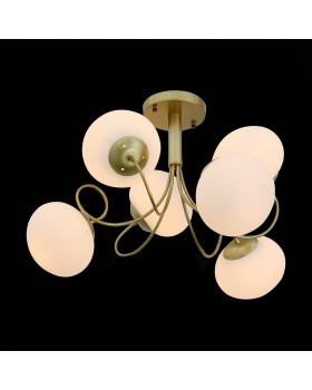 SL717.202.06 Люстра потолочная Золото/Белый E27 6*40W ACINI-foto3
