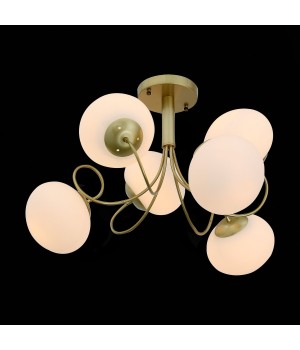 SL717.202.06 Люстра потолочная Золото/Белый E27 6*40W ACINI-foto3