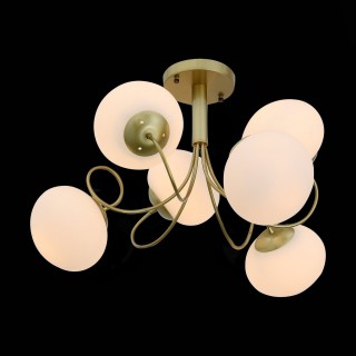 SL717.202.06 Люстра потолочная Золото/Белый E27 6*40W ACINI-foto3