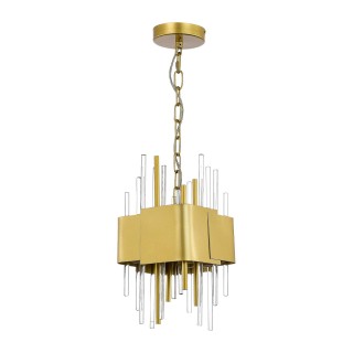 SL1633.203.04 Люстра подвесная ST-Luce Матовое золото/Матовое золото,Прозрачный E14 4*40W OLVERA-foto2