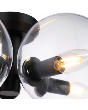 SL424.402.05 Люстра потолочная Черный/Прозрачный E14 5*40W ROSELLO-foto3