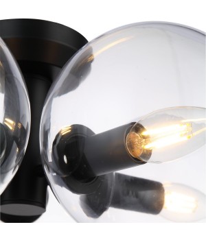 SL424.402.05 Люстра потолочная Черный/Прозрачный E14 5*40W ROSELLO-foto3
