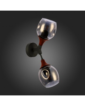 SLE113401-02 Светильник настенный Серый, Темное дерево/Зеркальный E27 2*60W CIOTOLLA-foto4