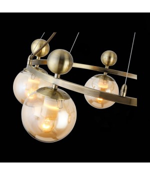 SLE106303-05 Люстра подвесная Бронзовый/Прозрачный, Янтарный E27 5*60W PECHIO-foto6