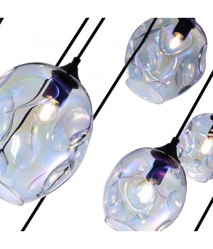 SL1188.403.09 Люстра подвесная ST-Luce Черный/Радужный E14/E27 5+4*40W IDESIA-foto3