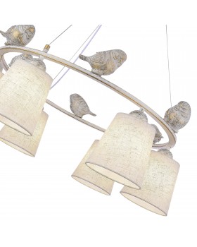 SLE1155-503-06 Светильник подвесной Белый/Серый E27 6*40W LAVINIA-foto3