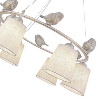 SLE1155-503-06 Светильник подвесной Белый/Серый E27 6*40W LAVINIA-foto3