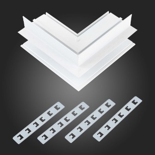 ST007.559.12 Внешний угол-соединитель для встраиваемого магнитного шинопровода под ГКЛ 12мм ST-Luce Белый SKYLINE 48-foto3