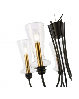 SLE112403-05 Люстра подвесная Черный/Прозрачный E14 5*40W RAMMO-foto3