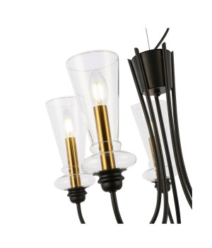 SLE112403-05 Люстра подвесная Черный/Прозрачный E14 5*40W RAMMO-foto3