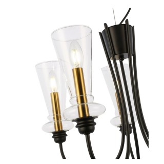 SLE112403-05 Люстра подвесная Черный/Прозрачный E14 5*40W RAMMO-foto3