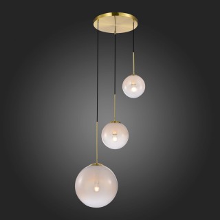 SL1190.203.03 Светильник подвесной ST-Luce Золотистый/Прозрачно-белый E27 3*60W CASSIUS-foto5