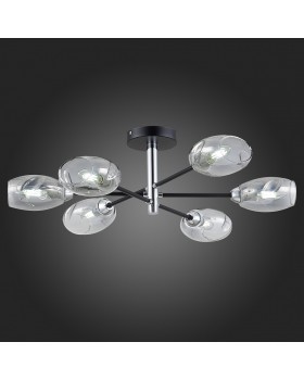 SLE155512-06 Люстра потолочная Черный, Хром/Дымчатый E14 6*40W GLOA-foto5