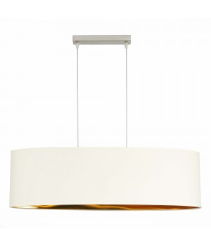 SLE300563-03 Светильник подвесной Никель/Золотистый, Светло-бежевый E27 3*40W BRESCIA-foto2