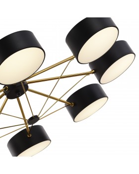 SLE6005-402-08 Светильник потолочный Черный/Черный LED 8*10W VALLE-foto5