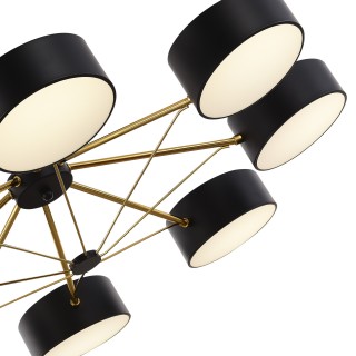 SLE6005-402-08 Светильник потолочный Черный/Черный LED 8*10W VALLE-foto5