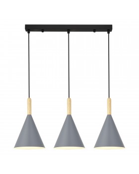 SLE1255-413-03 Светильник подвесной Черный/Серый E27 3*40W ARKET-foto2