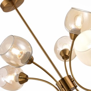 SLE1136-302-08 Люстра потолочная Латунь/Белый, Коньячный E27 8*60W TRATTI-foto3