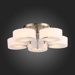 SL483.352.05 Светильник потолочный Бронза/Белый E27 5*60W FORESTA-foto4