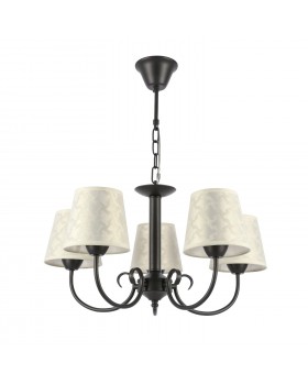 SLE120303-05 Светильник подвесной Темно-серый/Бежевый E14 5*40W RIMENTO-foto2