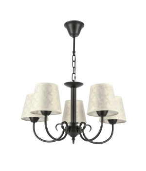 SLE120303-05 Светильник подвесной Темно-серый/Бежевый E14 5*40W RIMENTO-foto2