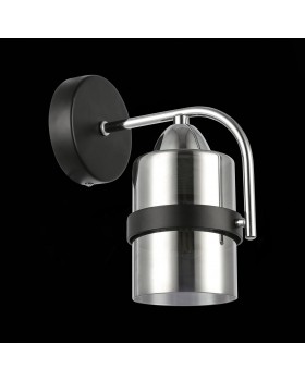 SLE102001-01 Бра Черный, Хром/Дымчатый E27 1*40W FIUMO-foto4