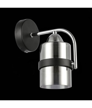 SLE102001-01 Бра Черный, Хром/Дымчатый E27 1*40W FIUMO-foto4