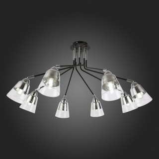 SLE102902-08 Люстра потолочная Черный, Хром/Прозрачный E27 8*40W LIRINO-foto7