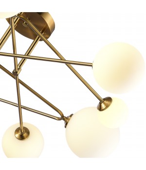 SLE2211-302-09 Люстра потолочная Латунь/Белый G9 9*5W FANTINI-foto3