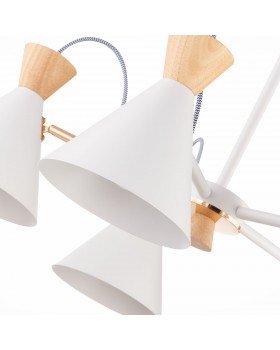 SLE125102-05 Люстра потолочная Белый, Золото/Белый, Светлое дерево E14 5*40W Modica-foto3