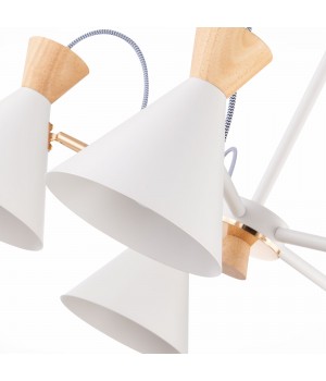 SLE125102-05 Люстра потолочная Белый, Золото/Белый, Светлое дерево E14 5*40W Modica-foto3