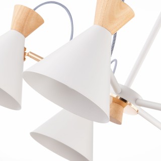 SLE125102-05 Люстра потолочная Белый, Золото/Белый, Светлое дерево E14 5*40W Modica-foto3